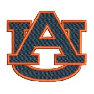 Auburn Tigers logo embroidery design for NCAA fan gear