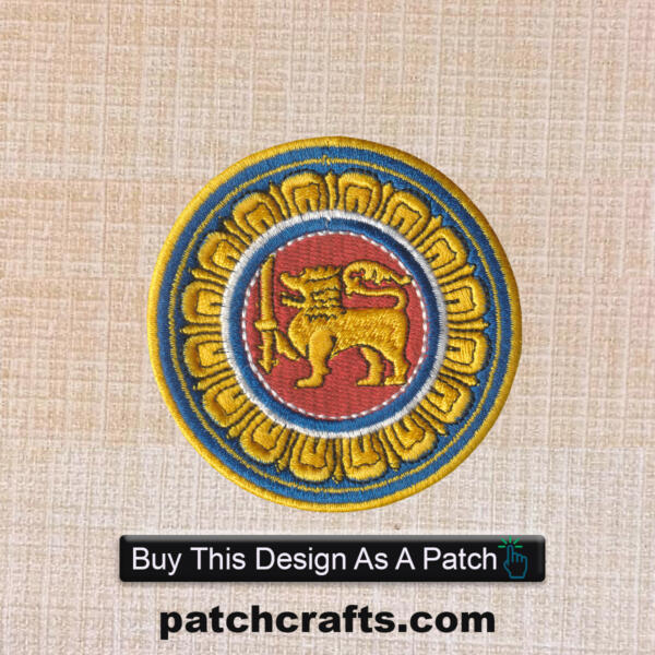Emblem of Sri Lanka Embroidered Iron On Patch