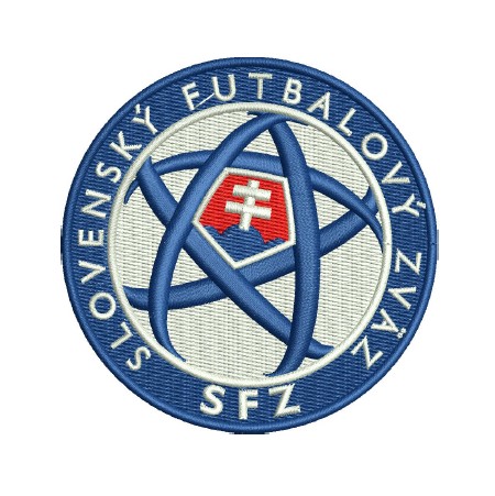 Slovak Football Association Logo Embroidery Design