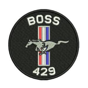 Ford Mustang BOSS 429 Logo Embroidery Design