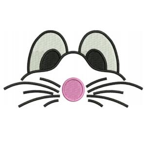 Rabbit Face Embroidery Design