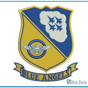 US Navy Blue Angels Logo Embroidery Design