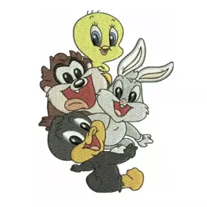 Baby Looney Tunes Characters Embroidery Design