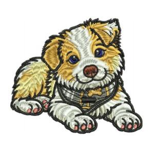 Cute Puppy Embroidery Design