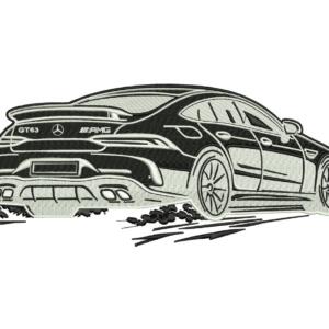 AMG GT63 Car Embroidery Design - Machine Embroidery Design