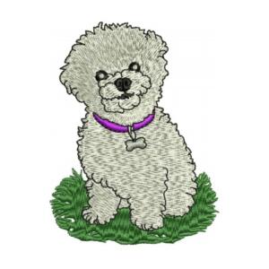 Bichon Frise Dog Embroidery Design