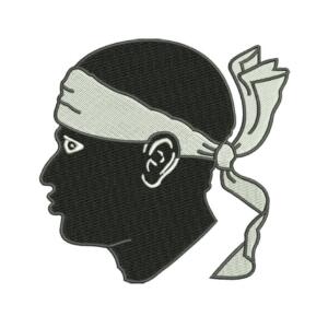 Corsica Moors Head Embroidery Design - Machine Embroidery Design