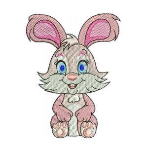 Cute Cartoon Rabbit Embroidery Design