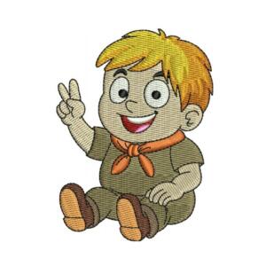 Cute Happy Baby Embroidery Design