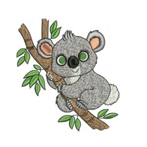Cute Koala Embroidery Design - Image 1