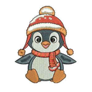Cute Penguin Embroidery Design
