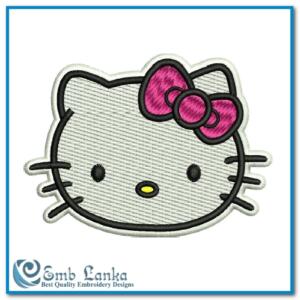Hello Kitty Face Embroidery Design for Embroidery Machines