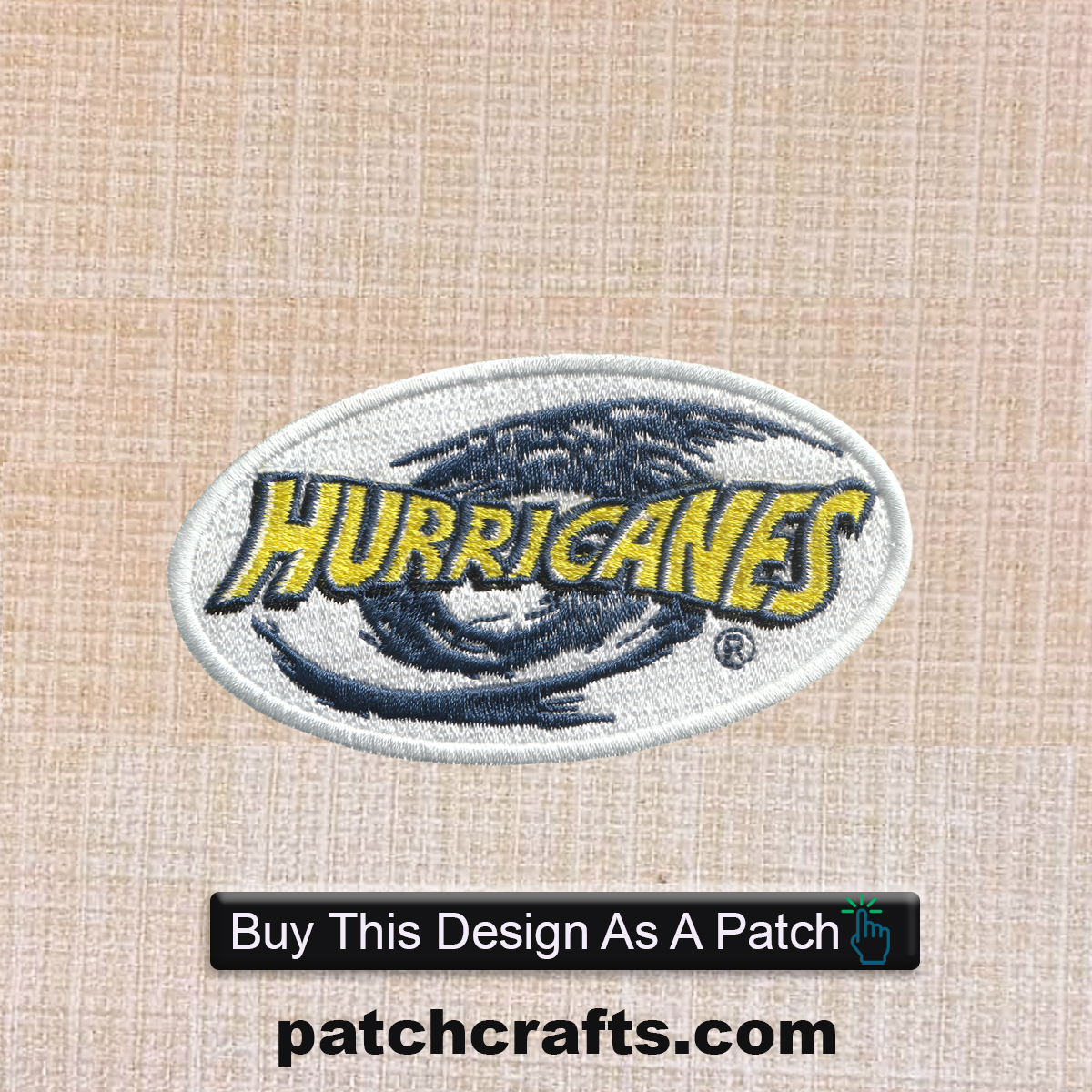 Hurricanes Super Rugby Logo Embroidery Design - Emblanka