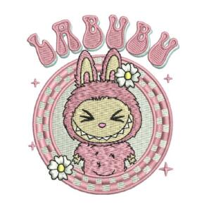 Labubu Cartoon Logo Embroidery Design