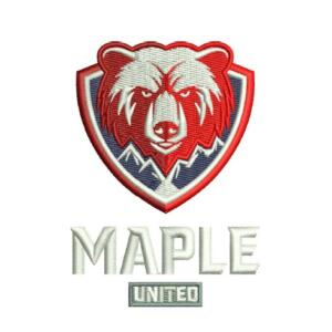 Maple United Logo Machine Embroidery Design
