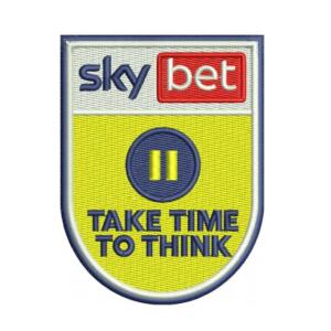 Sky Bet EFL Take Time To Think Logo Embroidery Design