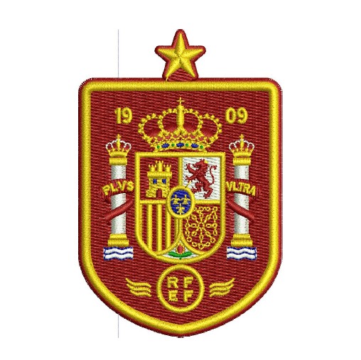 Spain National Football Team Crest Machine Embroidery Design - Machine Embroidery Design