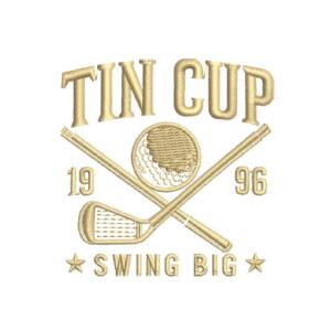 Tin Cup Golf Logo Embroidery Design - Machine Embroidery Design
